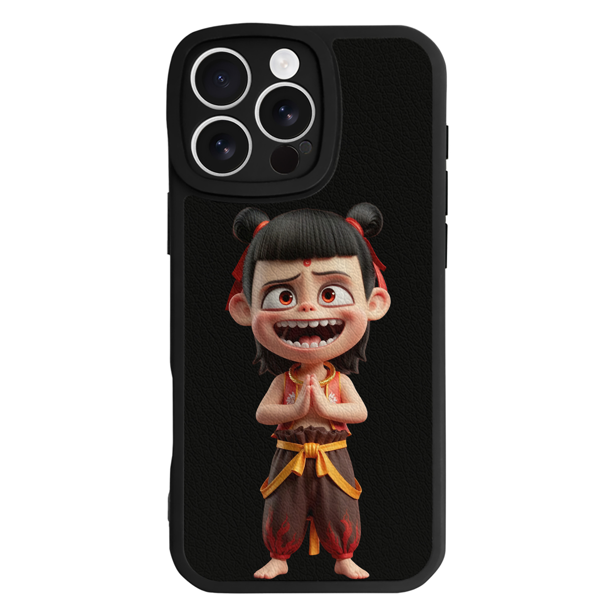 （画像用） Ne Zha 2 ナタ 魔童の大暴れ 【iPhone 16シリーズ対応】シリコンスマホケース（レザー調） 材質：シリコン